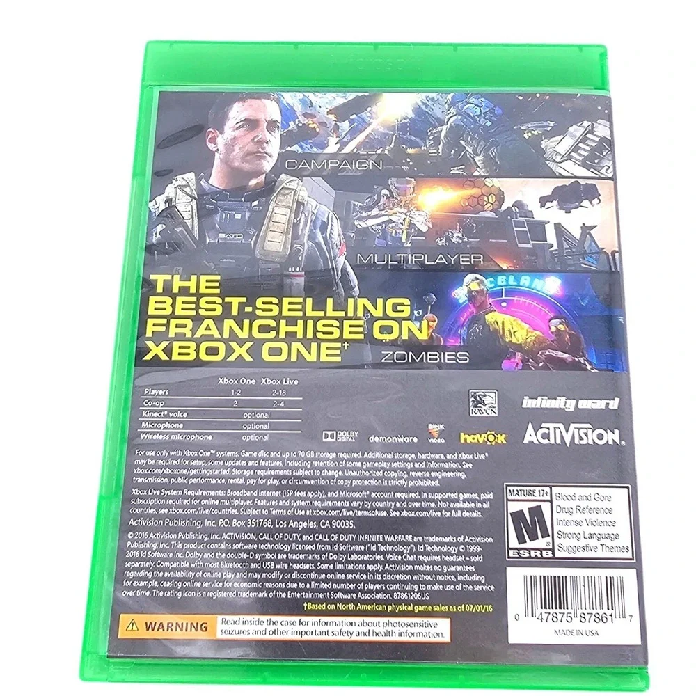 Call Of Duty Infinite Warfare Microsoft Xbox One Game CIB M Activision FPS